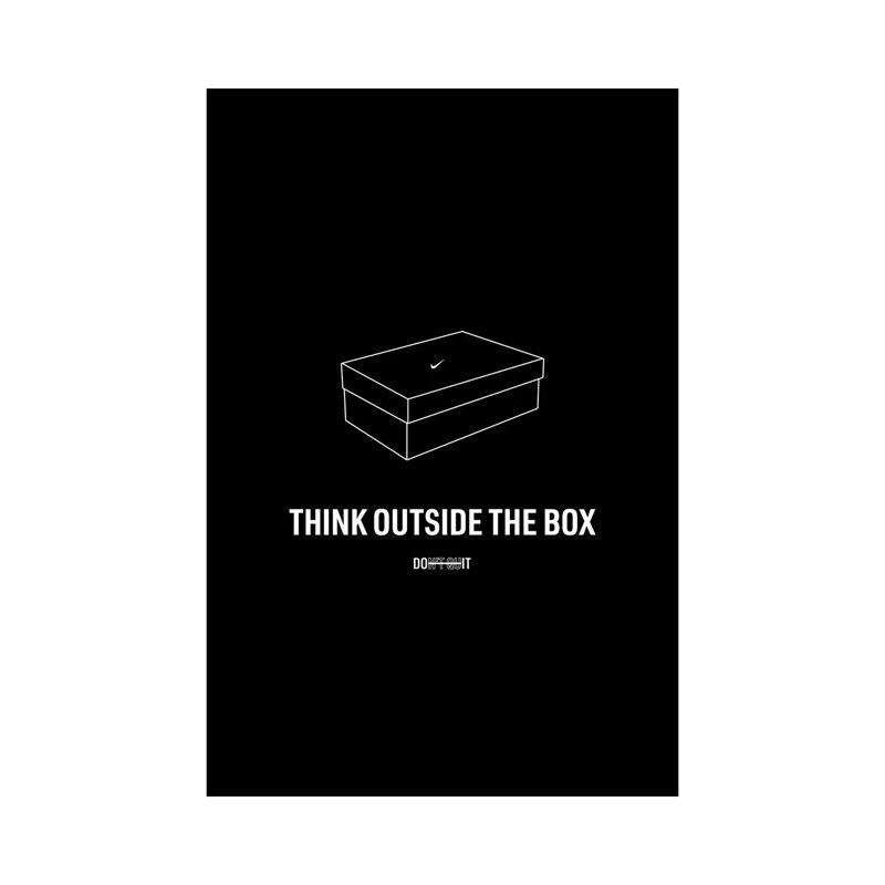 Think Outside The Box (Black Edition) by Avesix - Wrapped Canvas Gallery-Wrapped Canvas Giclée, 20.32 cm H x 30.48 cm W