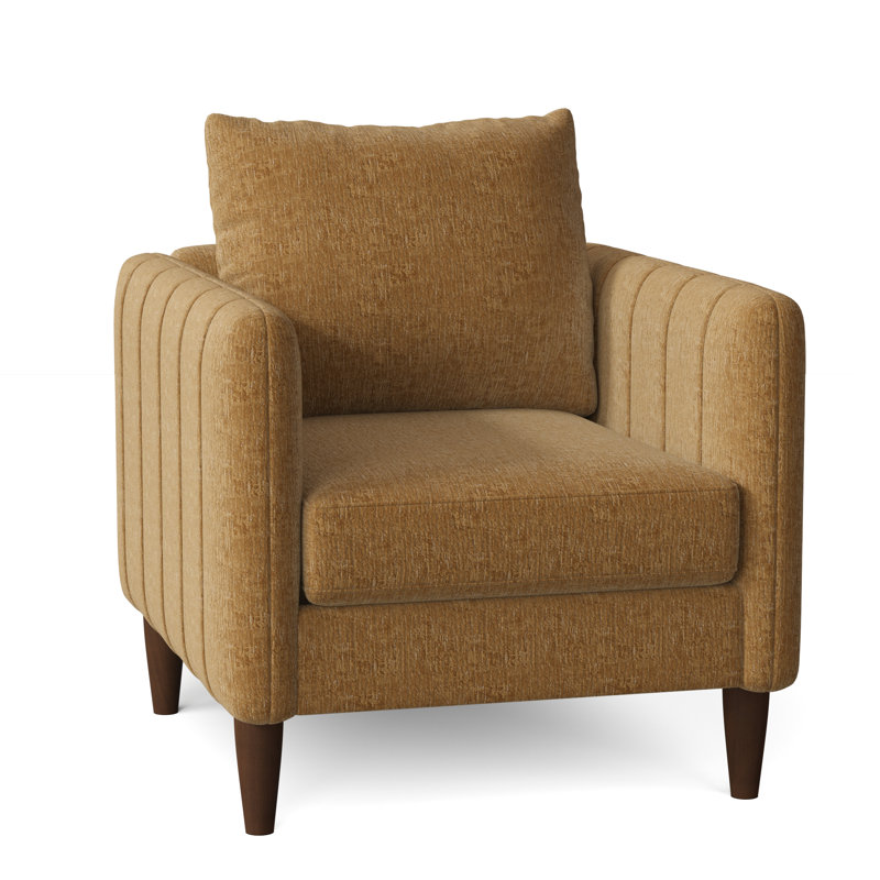 Kaveen Upholstered Armchair, Walnut, Entice Dew