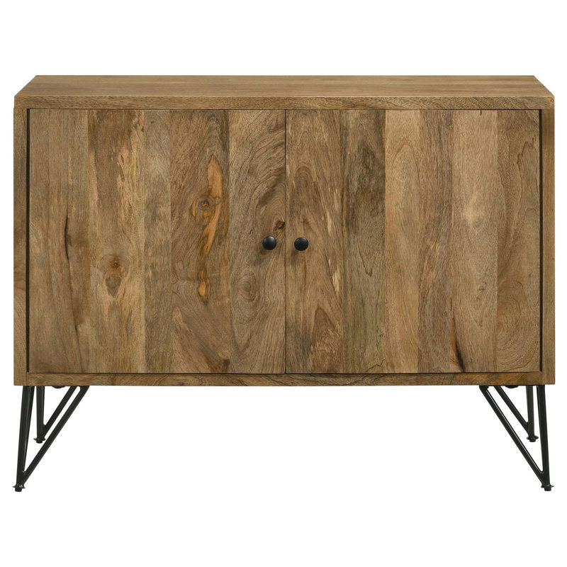 Buffet décoratif de rangement en bois 2 portes Eileen, Naturel