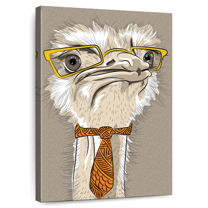 Brampt Nerdy Ostrich, 36" H x 24" W