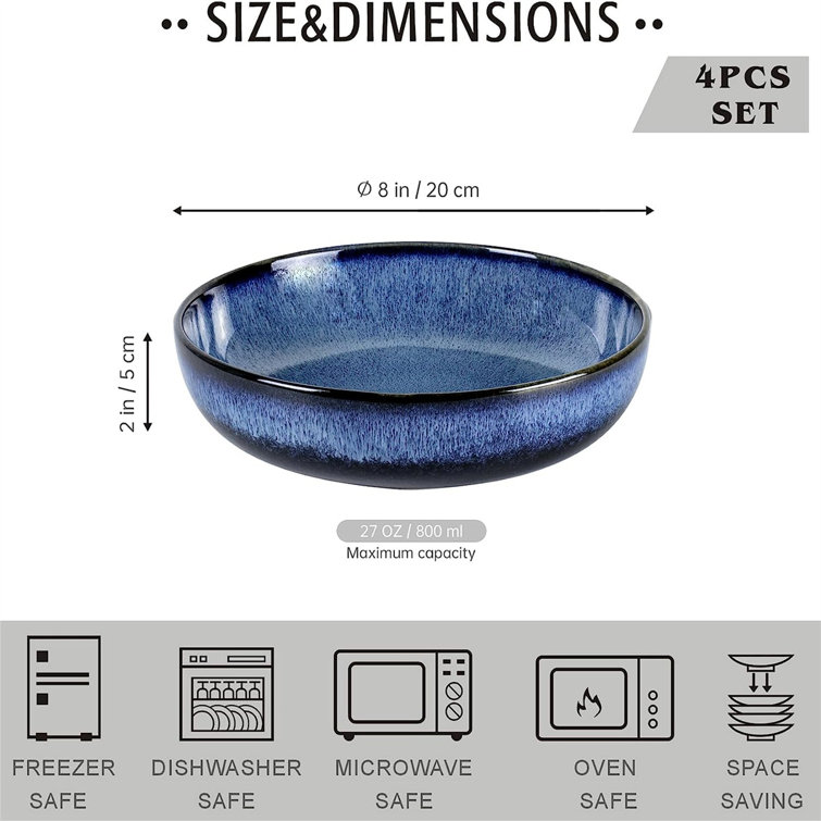 Hokku Designs Small Silicone Bowls, 4 Pack 8Oz Prep Bowls