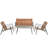 Raquette Metal 4- Person Wicker Seating Group