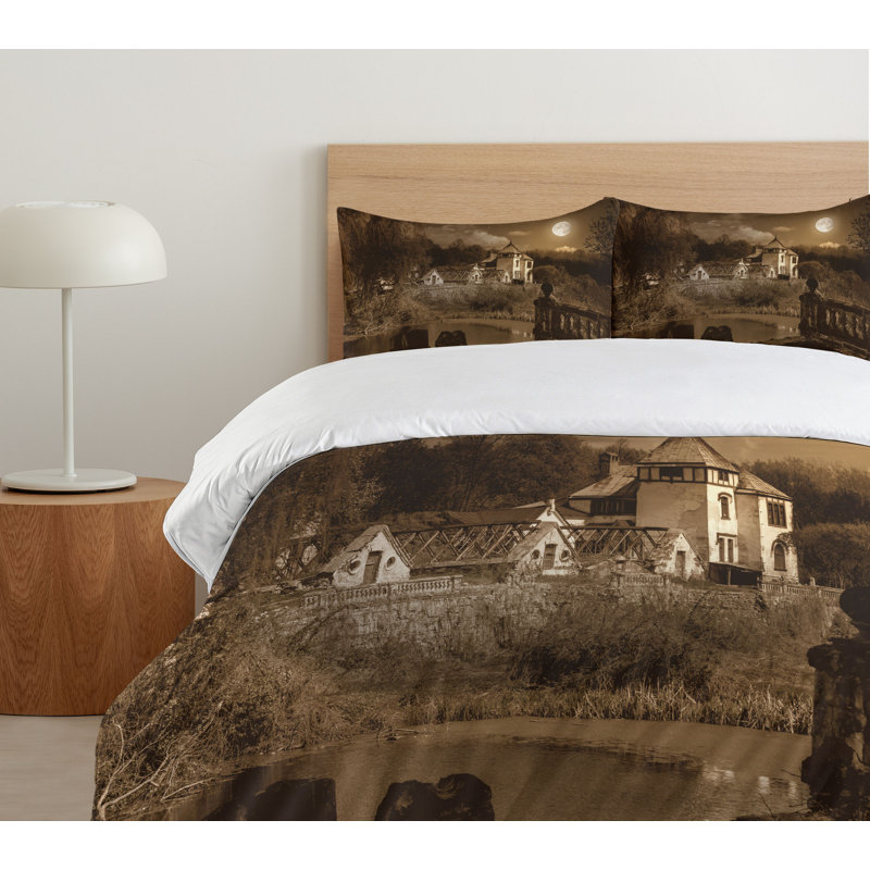 Rustic Polyester Floral Duvet Cover, Twin Duvet Cover + 1 Sham