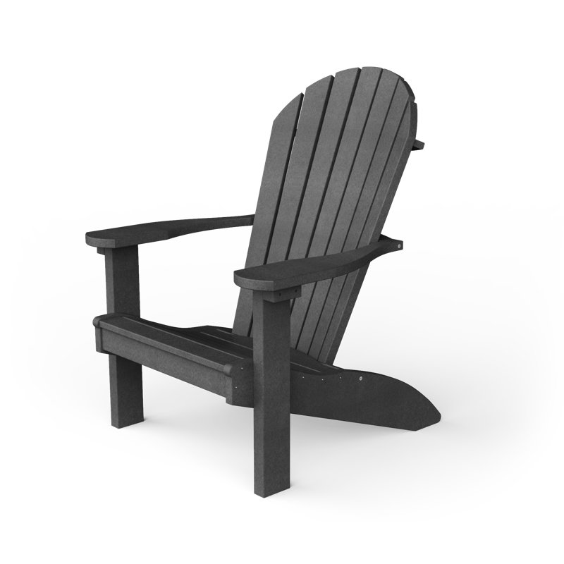Chaise Adirondack en plastique Aatikah, Gris