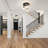 3-light Black Flush Mount Light