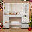 49.2" Makeup Vanity With 8 Drawers & Power Outlet And Glass Top 