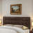 Coranado Queen Size Upholstered Bed with Brown Leather Look, 47.31'' H X 62.89'' W X 2.71'' D
