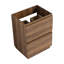 Double Drawer Freestanding Bathroom Vanity - Brown 24" Drawer, American Design,