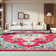 Felty Oriental Fuchsia / Blue Area Rug