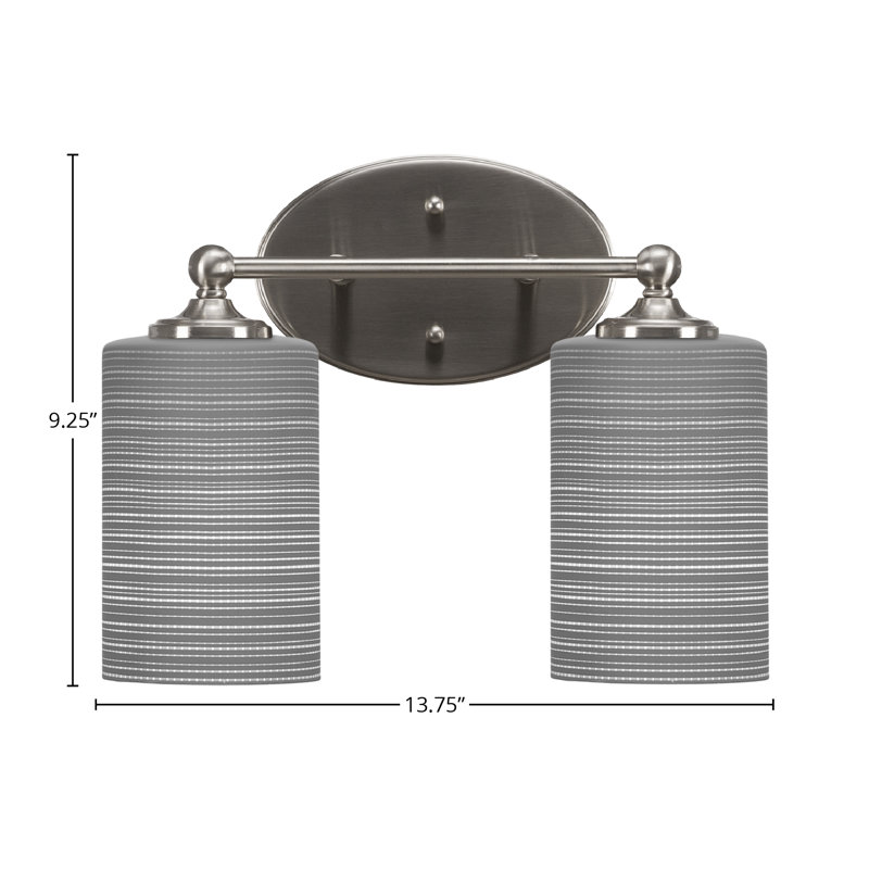 Barre d'éclairage de salle de bain Aitkens, Nickel brossé, 2