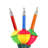 Multi Color Retro Christmas Bubble Light Set 6ft Green Wire
