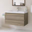 Meuble-lavabo mural simple avec plateau en résine intégré blanc-2042215612-2042215558