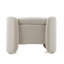 Erin - Repose-pieds de rangement moderne en tissu crème