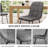 5 - Pieces Modern Kitchen Dining Set, 43'' to 59'' Extendable Dining Table Set with 32.8"H Upholstered Dining Chairs for 4 Person(1 Table 4 Chairs)-118554295-118554294