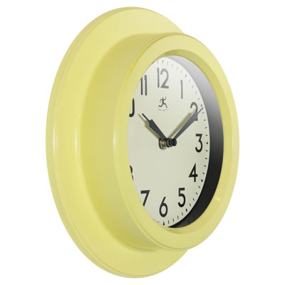Horloge murale rétro en plastique Mid-Century / Modern Escape 9,75 pouces