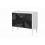 Table d'appoint / table de chevet blanche et noire Abentego, pour chambre d'amis, bureau, salon