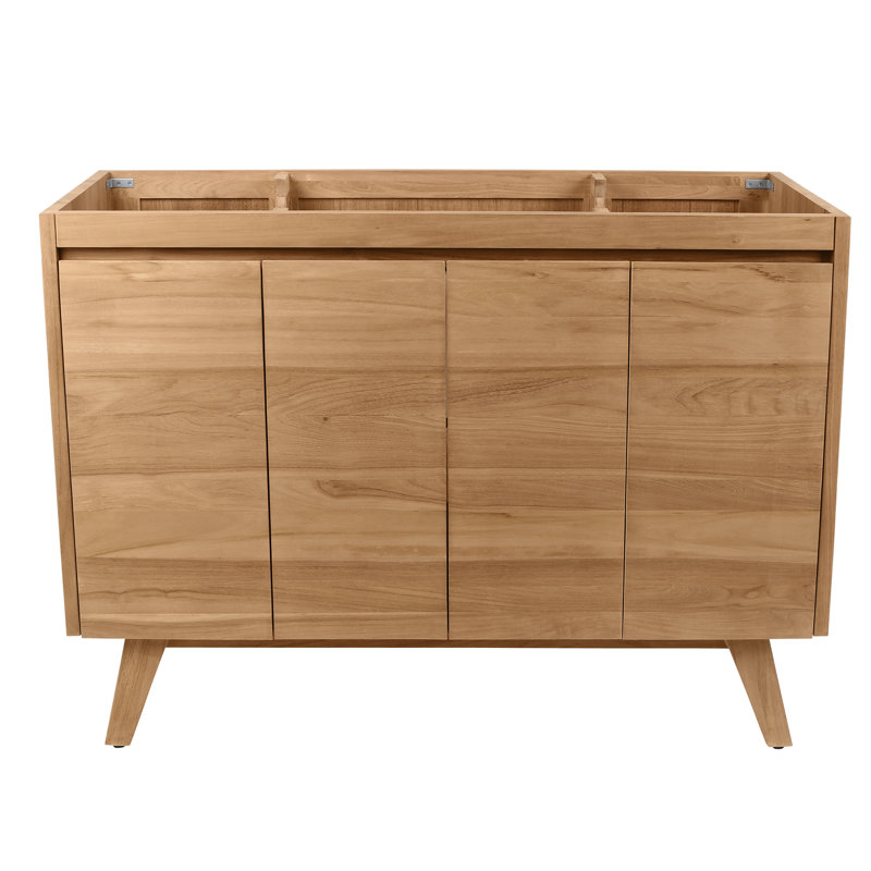 Coventry 48'' W Single Bathroom Vanity Base, Natural Teak