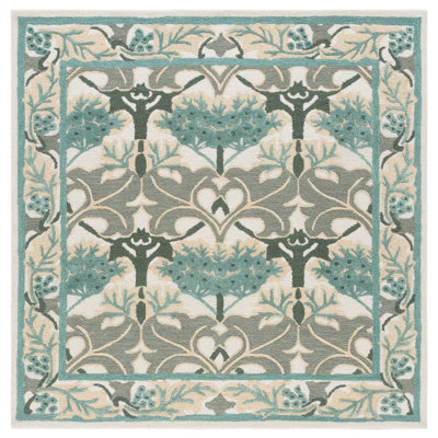 Earthly Treasures Hand Tufted Wool;Cotton;Viscose Geometric Indoor Rug