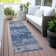 Machine Washable Indoor/Outdoor Xhevrie Navy Rug