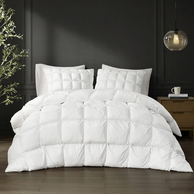 Full/queen Down Alternative Comforter With 100% Shell, Overfilled For Extra - Lofty, 3d Puff Stitching, Jump Tack , Warm In Winter, Corner Loops, , Pillow Protector Sold Separately Fiber, High