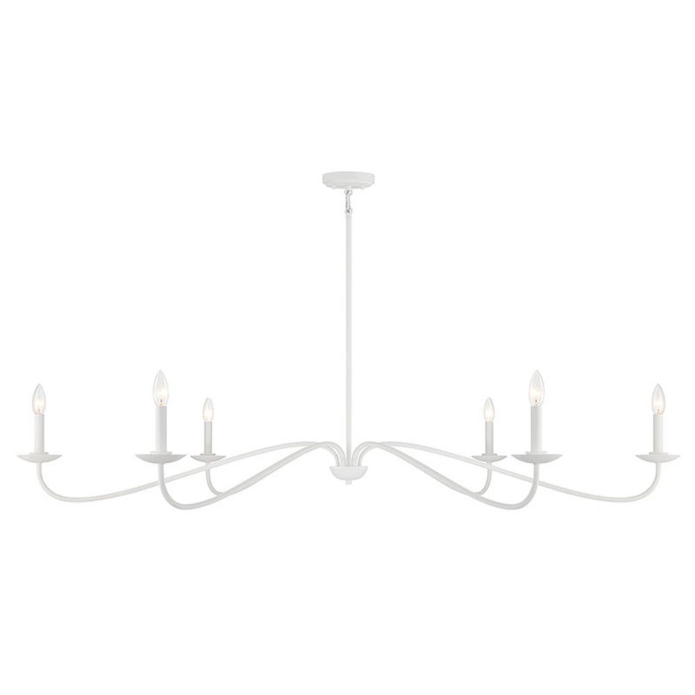 Zoyla 6 - Light Dimmable Chandelier, Bisque White