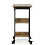 Table pour ordinateur portable Chic Chic avec deux tablettes latérales Poignées en bois de manguier et tablette réglable