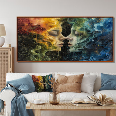 Vert, jaune, astrologie, créativité cosmique Gémeaux - astronomie, art mural Gémeaux