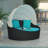 Siesta Outdoor Rattan Canopy Bed-471918684