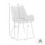 Chaise de salle à manger en tissu rose avec pieds dorés-708347238