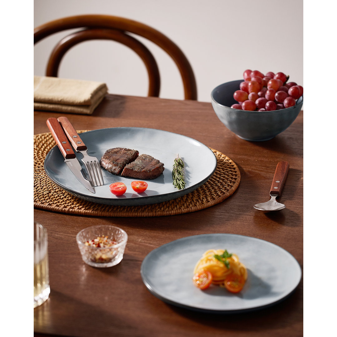 12 Piece Stoneware Dinnerware Set - Service for 4