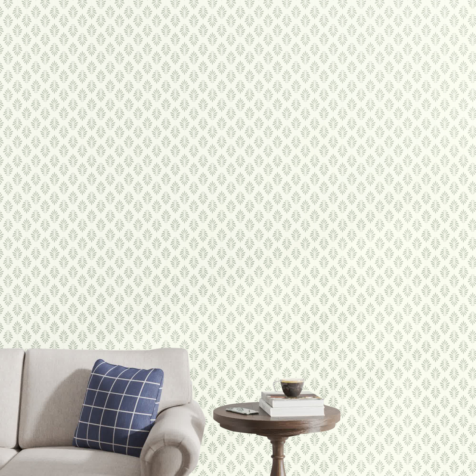Saskia Modern Floral Wallpaper, Green