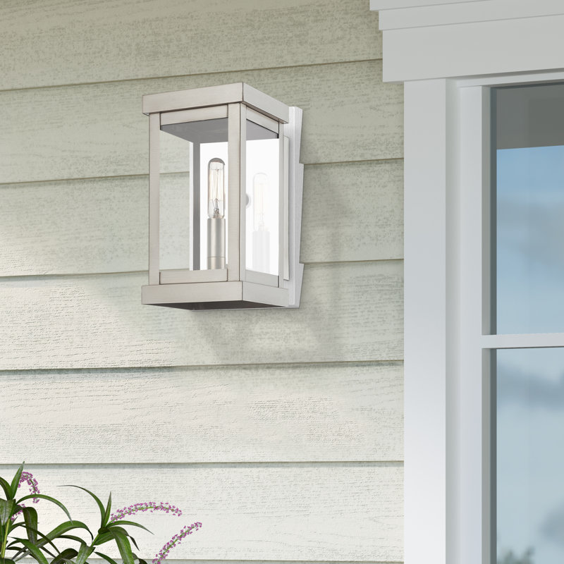 Swann Wall Light, 9.5 H x 5 W x 5.5 D, Brushed Nickel