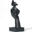 Ensemble de 3 statues penseur noir - Sculpture abstraite en résine pour le salon, le bureau, la tablette-979350553