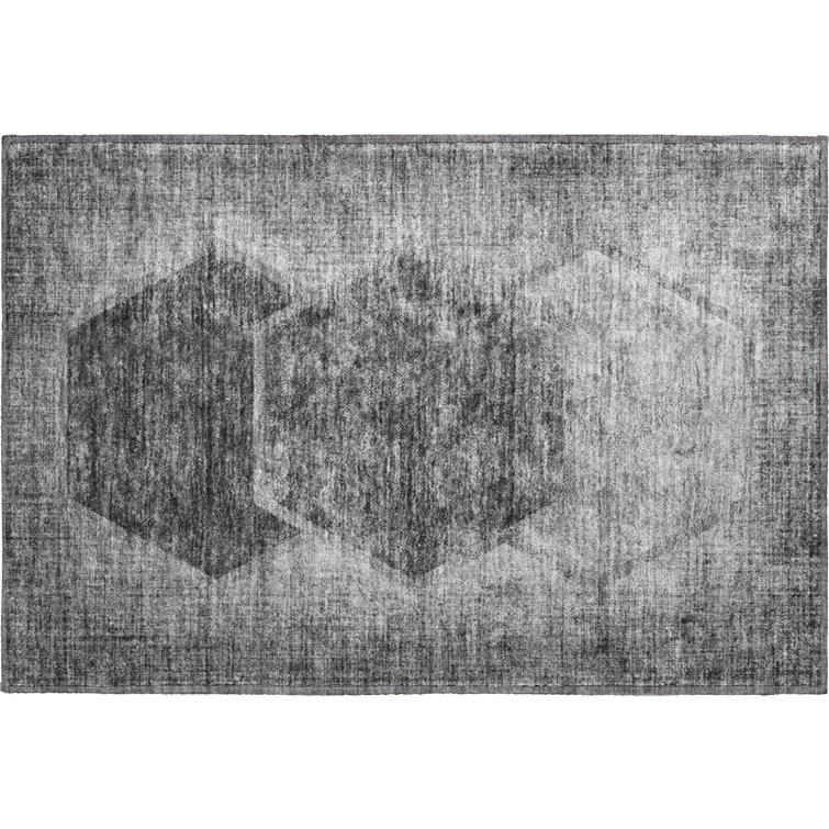 Premium Machine Washable Prisco Gray Rug
