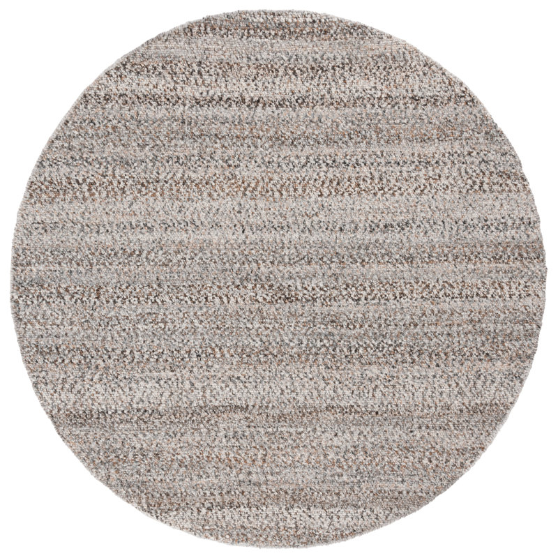 Attaway Pit Loom Pet Yarn Solid Color Rug, Round 6'