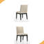 Ensemble de 2 chaises de salle à manger contemporaines en tissu 19 po