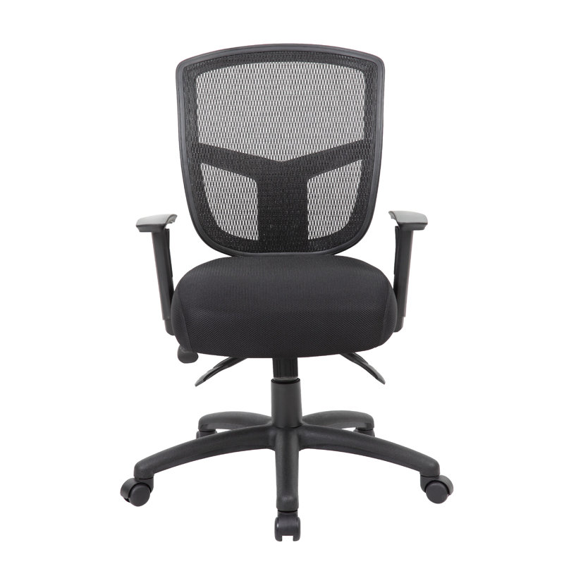 Oyo Swivel Task Chair, Black Mesh, Commercial Multi-Tilt, Caster Wheels