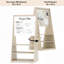 Okeysen - Tableau blanc triangulaire mobile à double face et babillard avec 3 tablettes 75,2 po