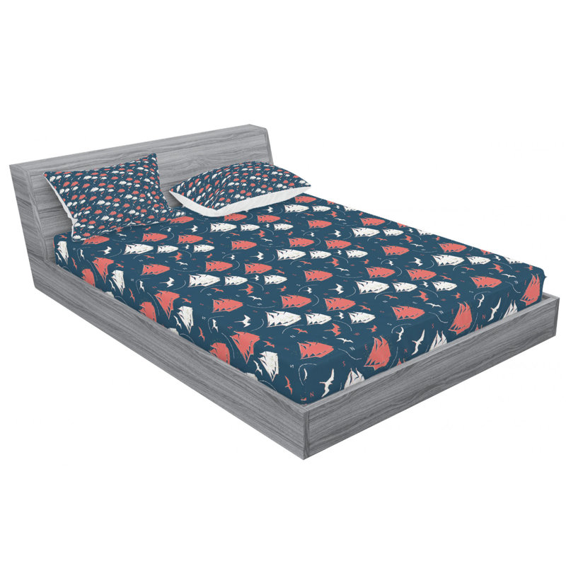 Microfiber Floral Sheet Set, Twin XL Sheet Set + Fitted Sheet + 1 Pillowcase, Patterned