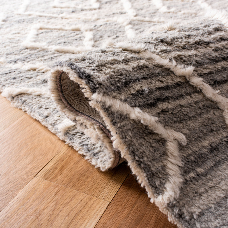 Powell Hand Tufted Wool Geometric Rug, Rectangle 4' x 6'