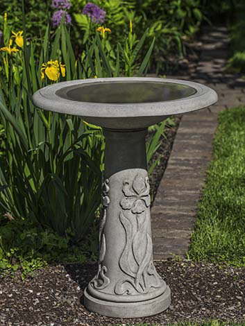 Iris Birdbath, Alpine Stone
