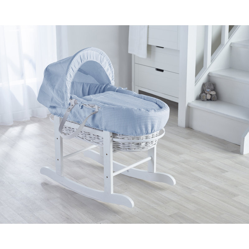 Moses Basket with Bedding with Mattress, Blue