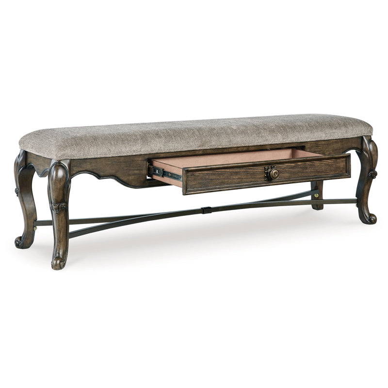 Himrod 100% Polyester Upholstered Bench