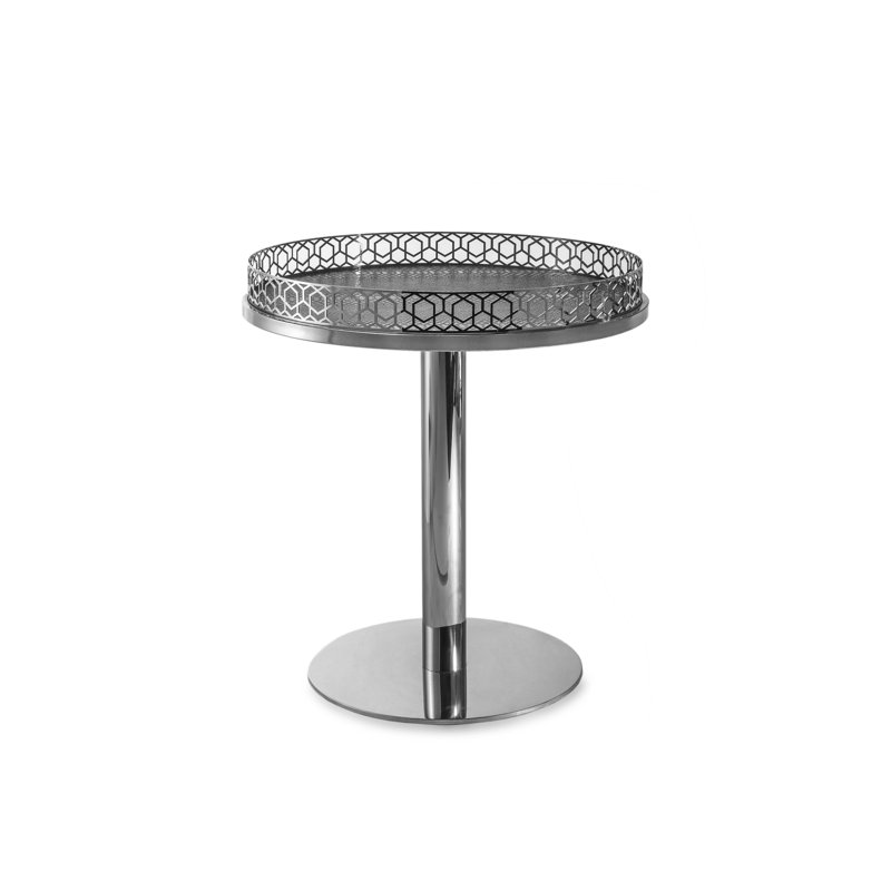 Table basse à piédestal, Argent
