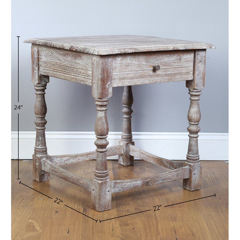 Carrillo End Table With Storage, Pecan