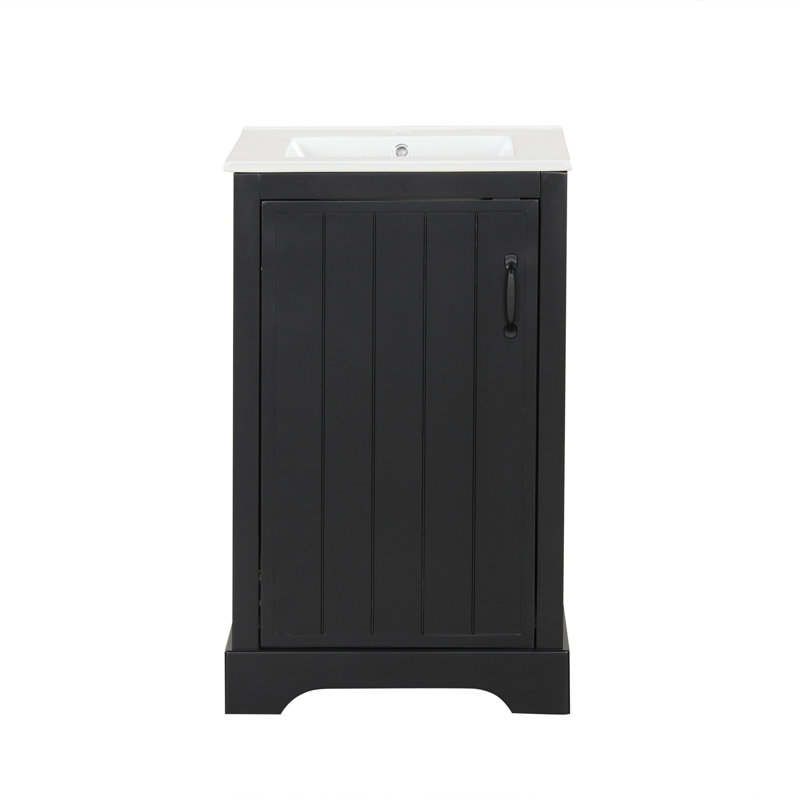 20" Bathroom Vanity with Sink, Black