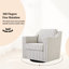 Fauteuil pivotant avec coussin de siège et coussin de siège bleu clair et grand rembourré à fines rayures Bronnen-123469905