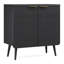 George Oliver Sideboard Buffet Cabinet, Storage Cabinet, Accent Cabinet Credenzas With 2 Fluted Doors 2 Shelves, Cupboard For Living Room Bedroom-1663575827-1645349728
