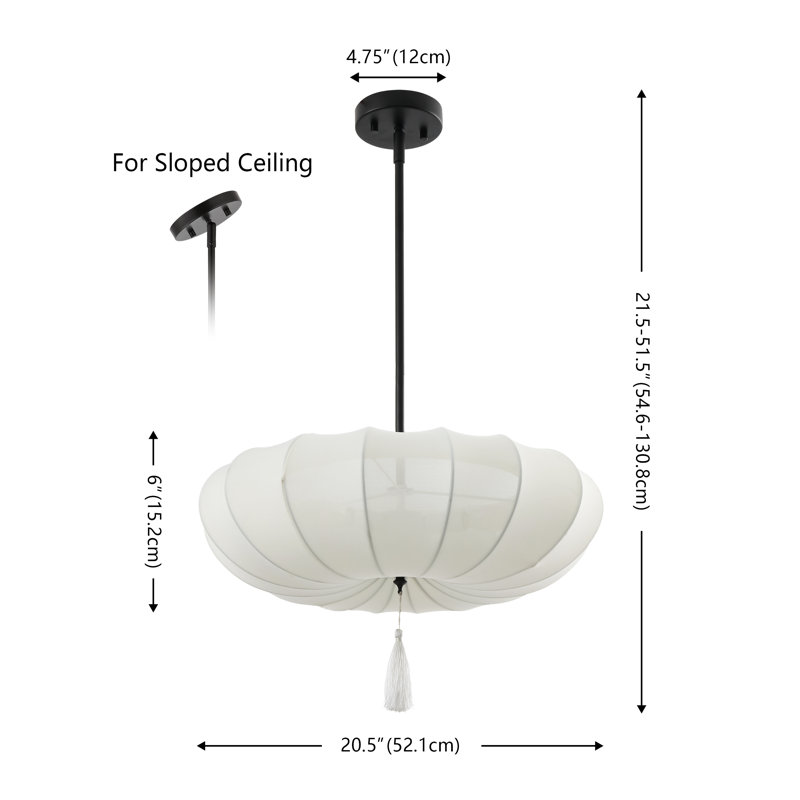 Luminaire suspendu 3 lumières Amelie 20 pouces