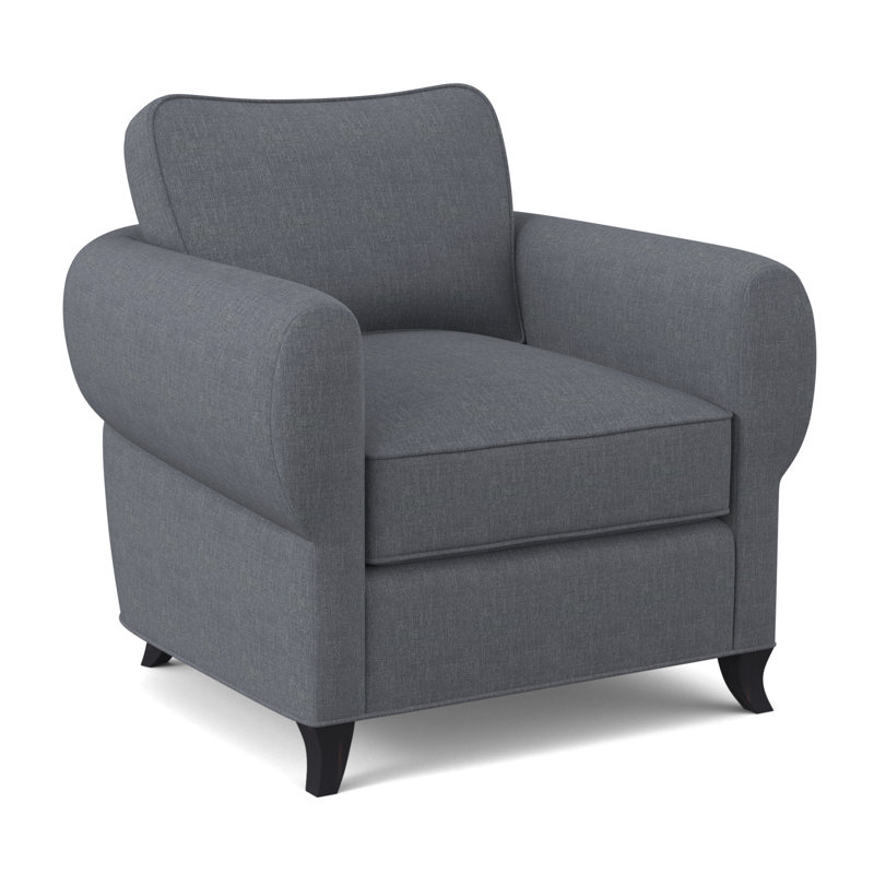 Fauteuil cocon, 100 % polyester port Elise, Ébène vintage